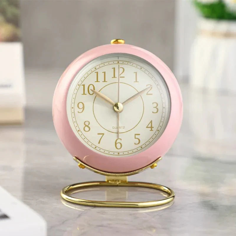 Vintage Style Alarm Clock with Silent Function & Night Light | Creative Design for Relaxed Mornings 2