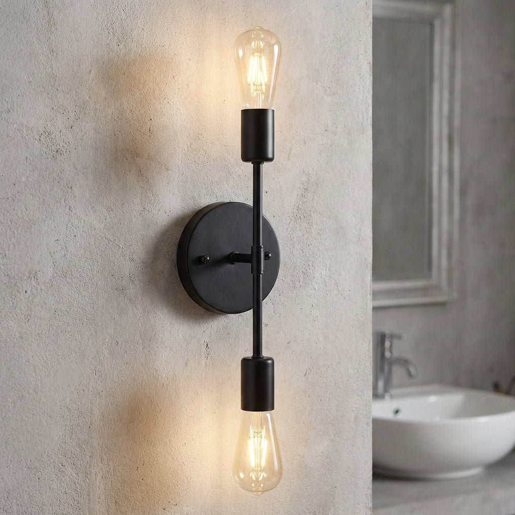 Vintage Wall Sconce Lighting with Dual Bulbs | Elegant Fixture for Warm Ambiance 1