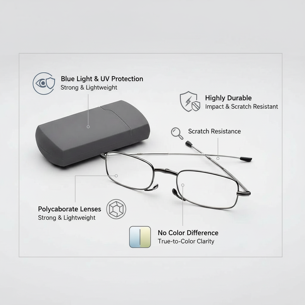 VisionEase | Folding Reading Glasses with HD Lenses | Compact Design for On-the-Go Clarity 5