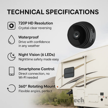 VisionGuard | Wireless Backup Camera with Night Vision & Waterproof Design | Enhanced Safety for RVs and Trucks 1