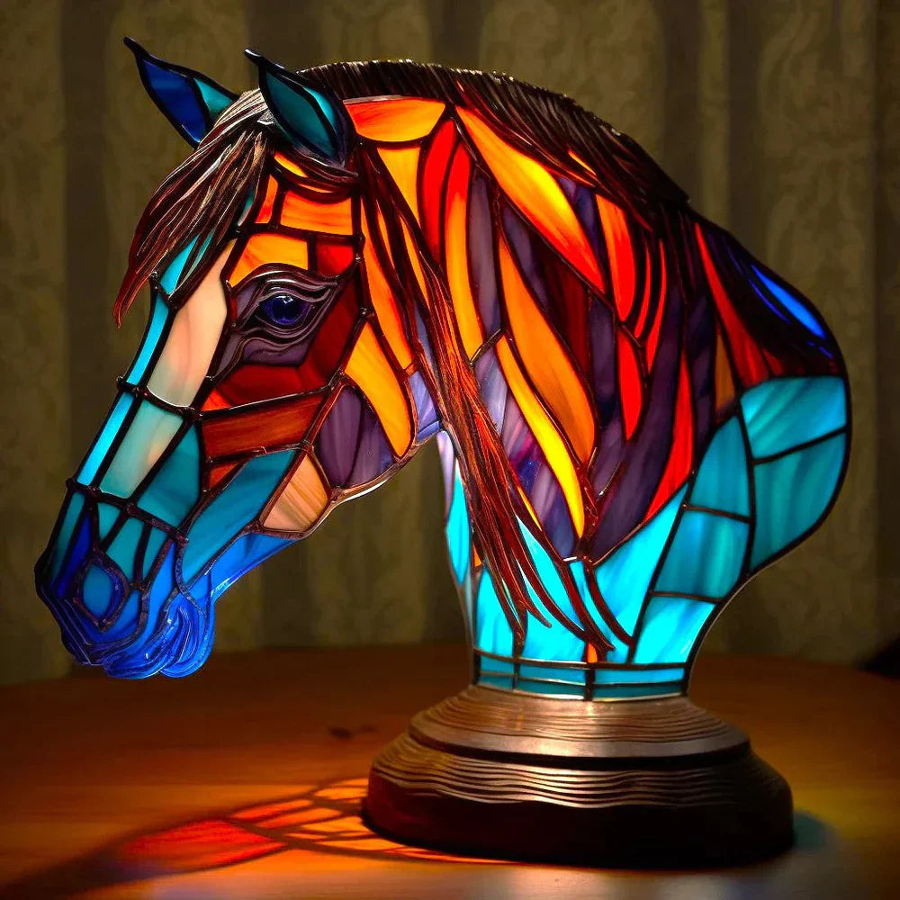 VitraFauna | Artistic Stained Glass Lamp with Unique Animal Prints | Stylish Lighting for Cozy Ambiance 10