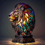 VitraFauna | Artistic Stained Glass Lamp with Unique Animal Prints | Stylish Lighting for Cozy Ambiance 11
