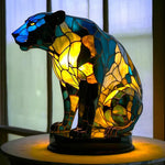 VitraFauna | Artistic Stained Glass Lamp with Unique Animal Prints | Stylish Lighting for Cozy Ambiance 3