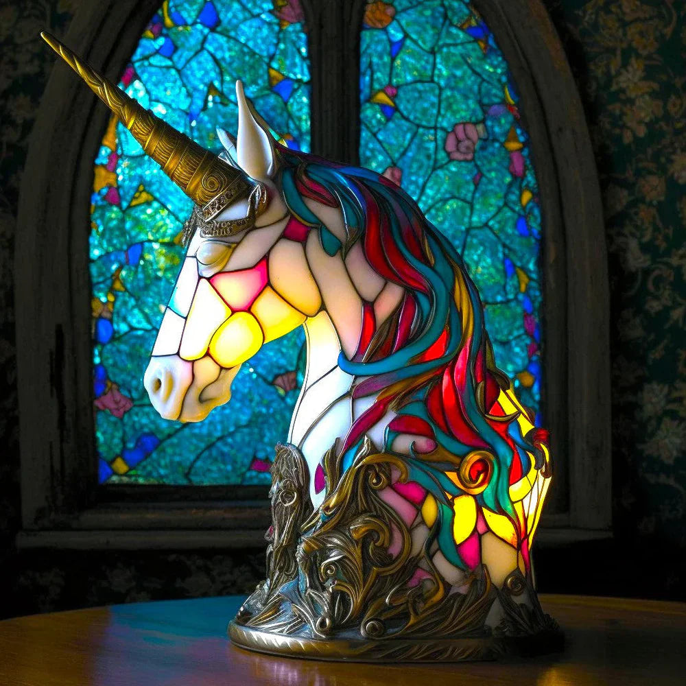 VitraFauna | Artistic Stained Glass Lamp with Unique Animal Prints | Stylish Lighting for Cozy Ambiance 7