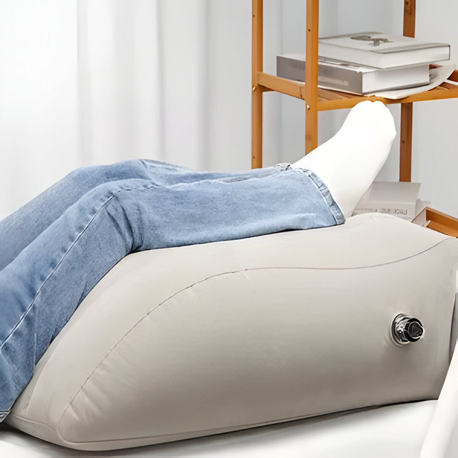 Inflatable Wedge Pillow, Leg Elevation Pillow with Adjustable Air Support