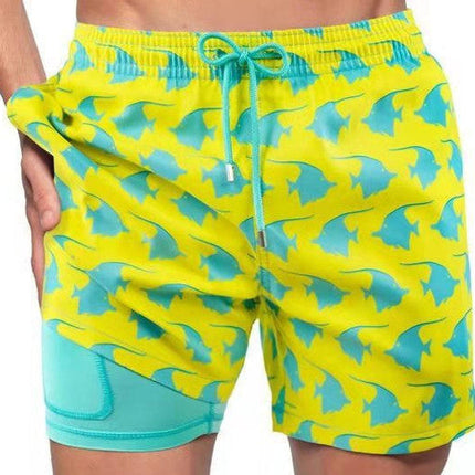 Mens Swim Shorts with Compression Liner – image 4