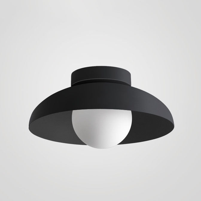 WabiSabiGlow | Elegant Modern Iron Glass Semi-Flush Mount Light 0