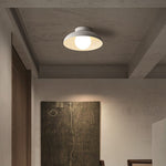 WabiSabiGlow | Elegant Modern Iron Glass Semi-Flush Mount Light 1