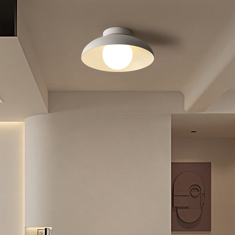 WabiSabiGlow | Elegant Modern Iron Glass Semi-Flush Mount Light 4
