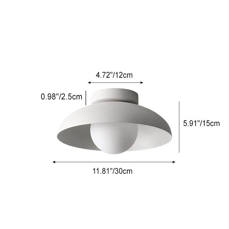WabiSabiGlow | Elegant Modern Iron Glass Semi-Flush Mount Light 6