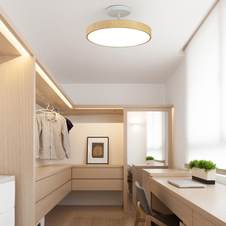 WabiSabi | Elegant Minimalist Wood Grain Ceiling Light Fixture 4