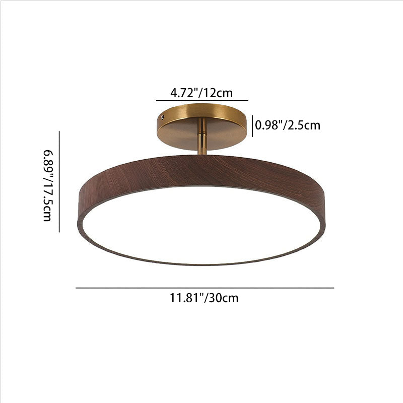 WabiSabi | Elegant Minimalist Wood Grain Ceiling Light Fixture 5