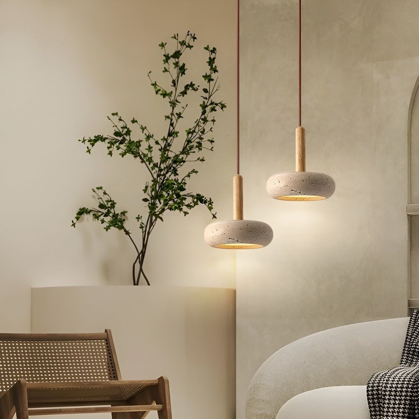 Wabi Sabi | Japanese Ceiling Light with Adjustable Length & LED Glow | Timeless Design for Serenity 5