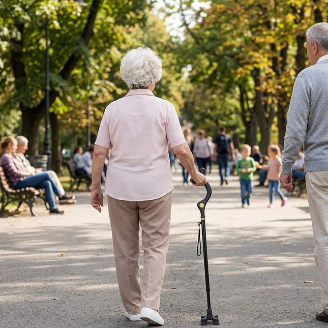 Walking Canes for Seniors, Adjustable Walking Cane with Ergonomic Handle, Lightweight Aluminum Walking Stick for Balance