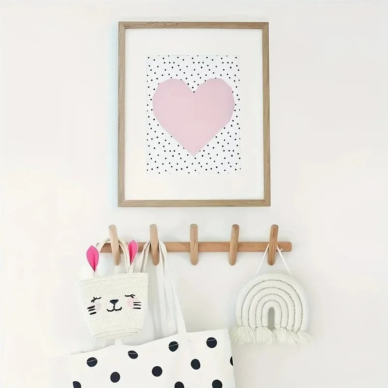 Wall Mounted Coat Rack with 4 or 5 Pegs | Scandinavian Design for Functional Storage 2