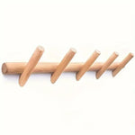 Wall Mounted Coat Rack with 4 or 5 Pegs | Scandinavian Design for Functional Storage 3
