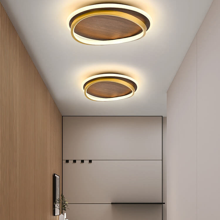 WalnutGlow | Modern Elegant LED Flush Mount Ceiling Light Fixture 0