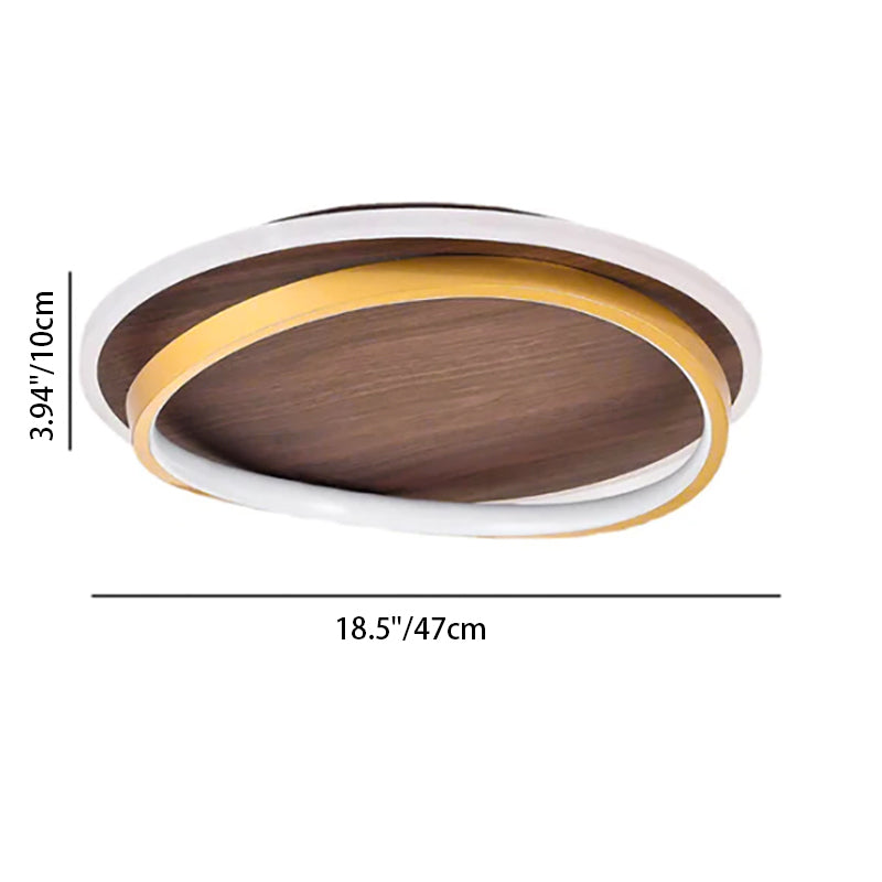 WalnutGlow | Modern Elegant LED Flush Mount Ceiling Light Fixture 4