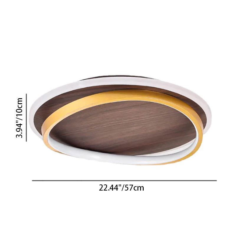 WalnutGlow | Modern Elegant LED Flush Mount Ceiling Light Fixture 5