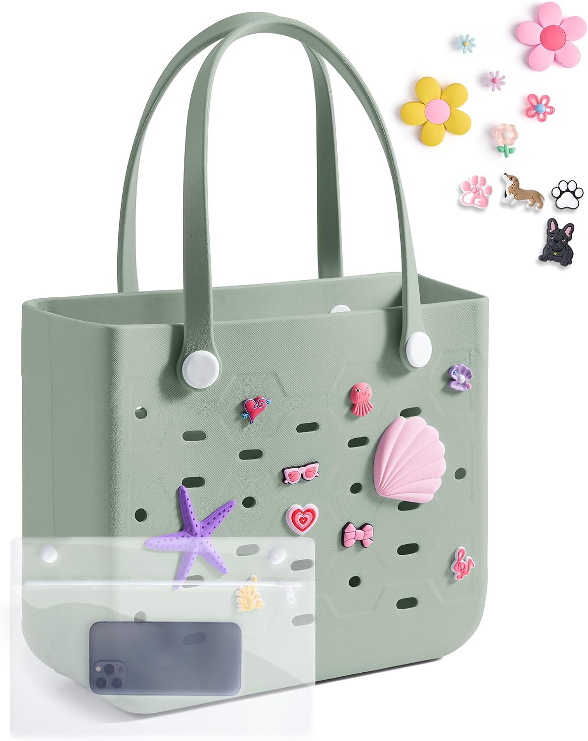 Water-Resistant Tote Bag with Detachable Wet Pocket | Chic Beach Bag for Outdoor Adventures 10