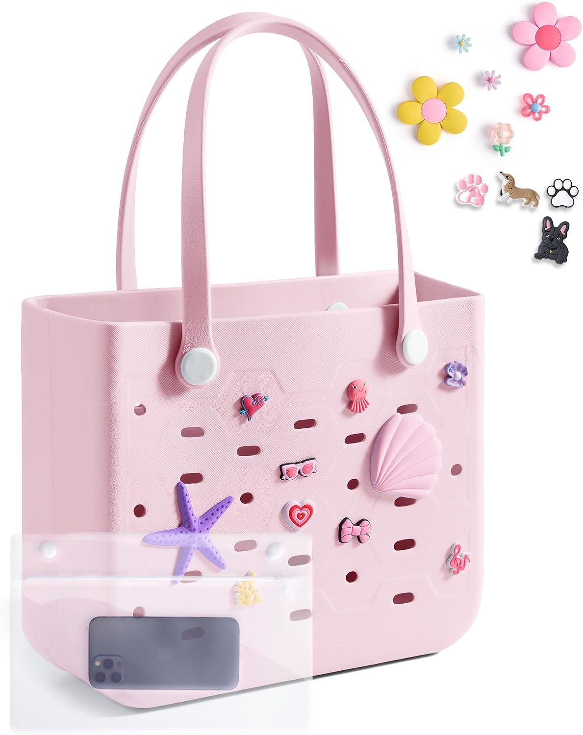 Water-Resistant Tote Bag with Detachable Wet Pocket | Chic Beach Bag for Outdoor Adventures 11