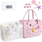 Water-Resistant Tote Bag with Detachable Wet Pocket | Chic Beach Bag for Outdoor Adventures 13