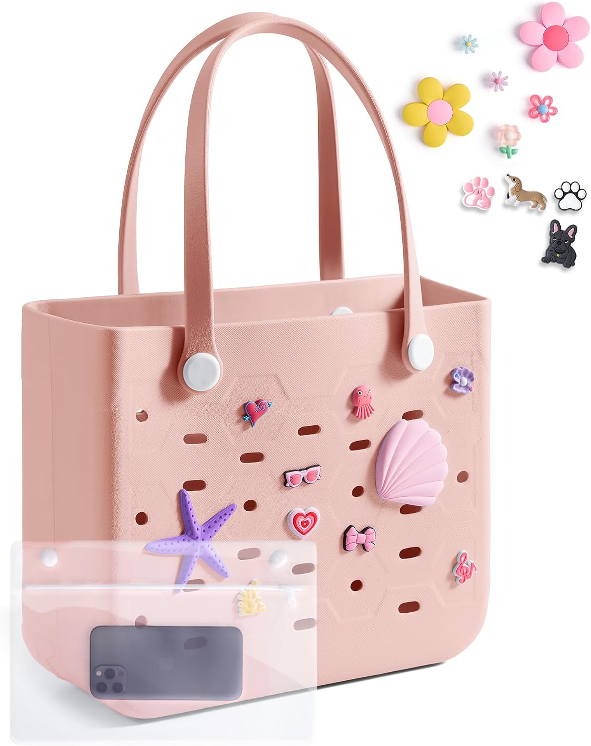 Water-Resistant Tote Bag with Detachable Wet Pocket | Chic Beach Bag for Outdoor Adventures 14