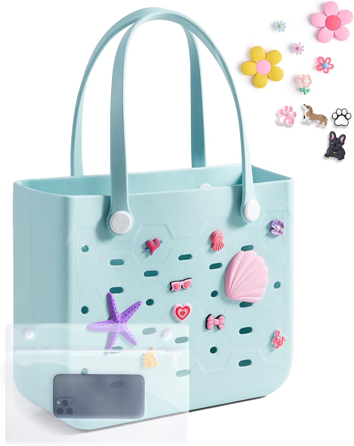Water-Resistant Tote Bag with Detachable Wet Pocket | Chic Beach Bag for Outdoor Adventures 15