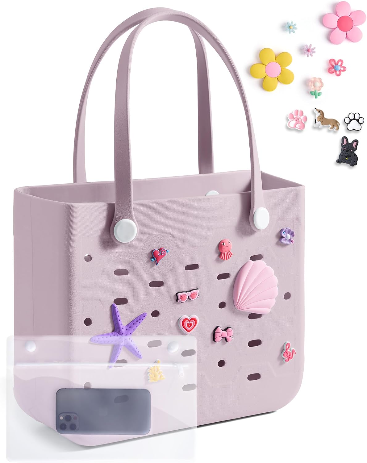 Water-Resistant Tote Bag with Detachable Wet Pocket | Chic Beach Bag for Outdoor Adventures 16