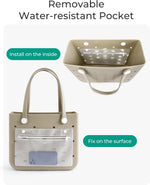 Water-Resistant Tote Bag with Detachable Wet Pocket | Chic Beach Bag for Outdoor Adventures 5