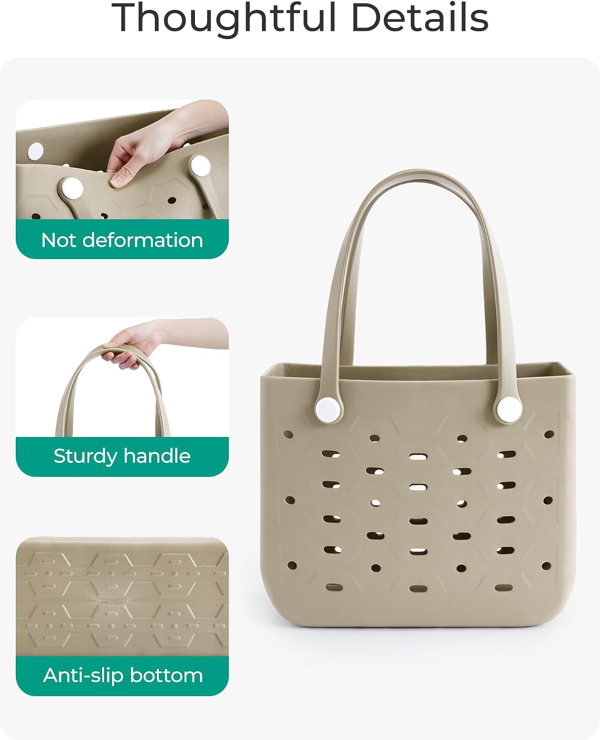 Water-Resistant Tote Bag with Detachable Wet Pocket | Chic Beach Bag for Outdoor Adventures 7