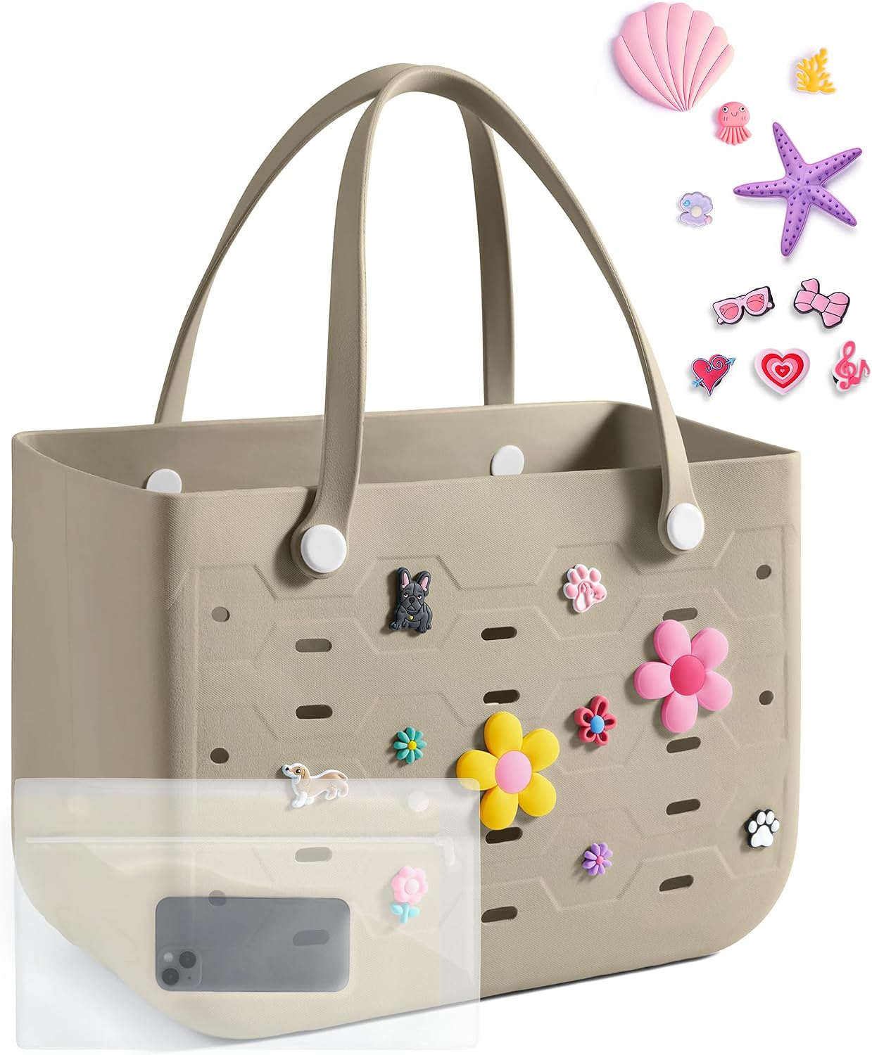 Water-Resistant Tote Bag with Detachable Wet Pocket | Chic Beach Bag for Outdoor Adventures 9