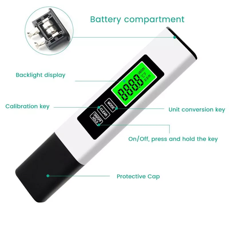 Water Quality Tester | 4-in-1 Digital TDS Meter with Large Display for Accurate Measurements 6