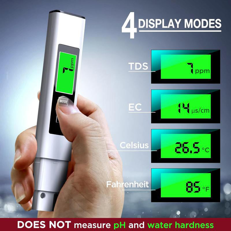 Water Quality Tester | 4-in-1 Digital TDS Meter with Large Display for Accurate Measurements 8