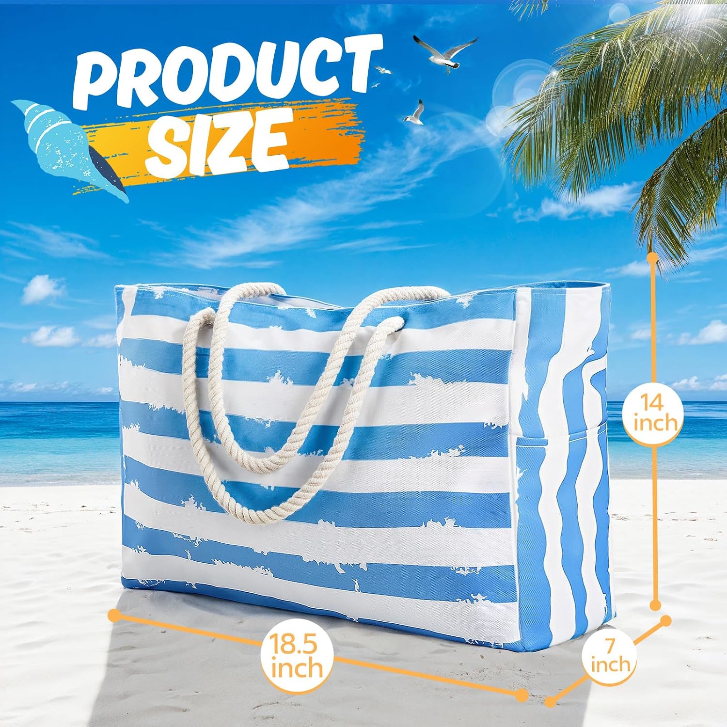 Waterproof Beach Bag with Sandproof Design | Large Beach Tote for All Your Outdoor Adventures 3