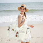 Waterproof Beach Bag with Wet Compartment | Spacious Tote for Outdoor Fun 1