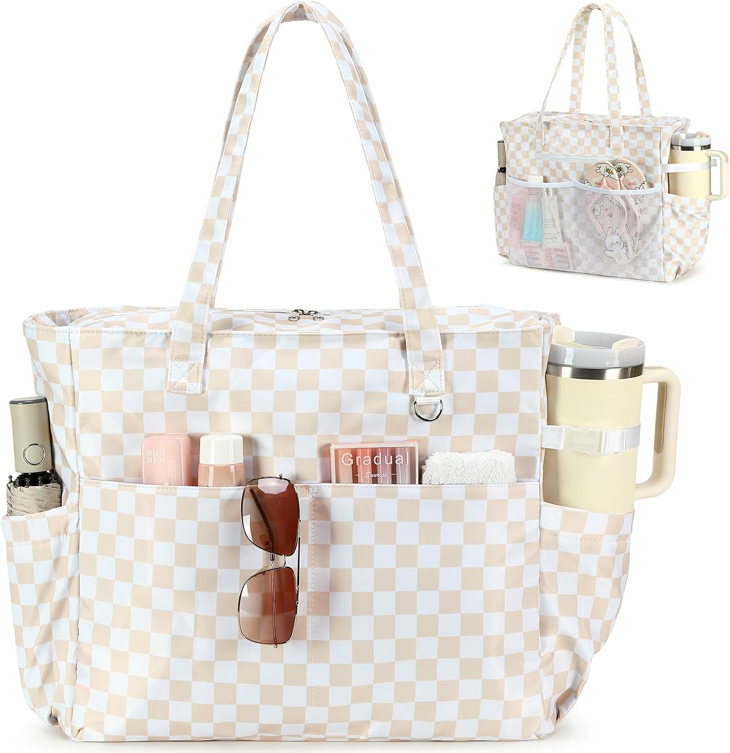 Waterproof Beach Bag with Wet Compartment | Spacious Tote for Outdoor Fun 34