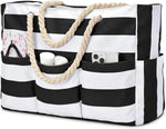 Waterproof Beach Tote Bag | Extra Large Canvas with 7 Pockets for Sand-Free Fun 17