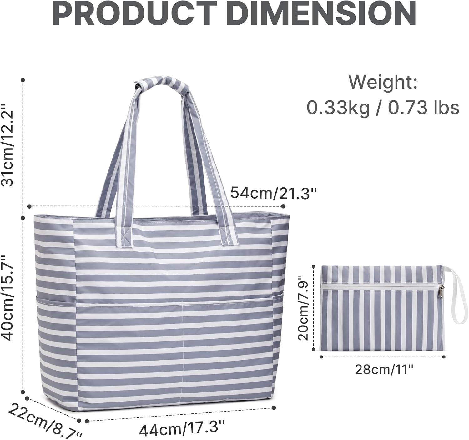 Waterproof Beach Tote Bag with Large Capacity & Wet Compartment | Stylish Beach Bag for Women 2