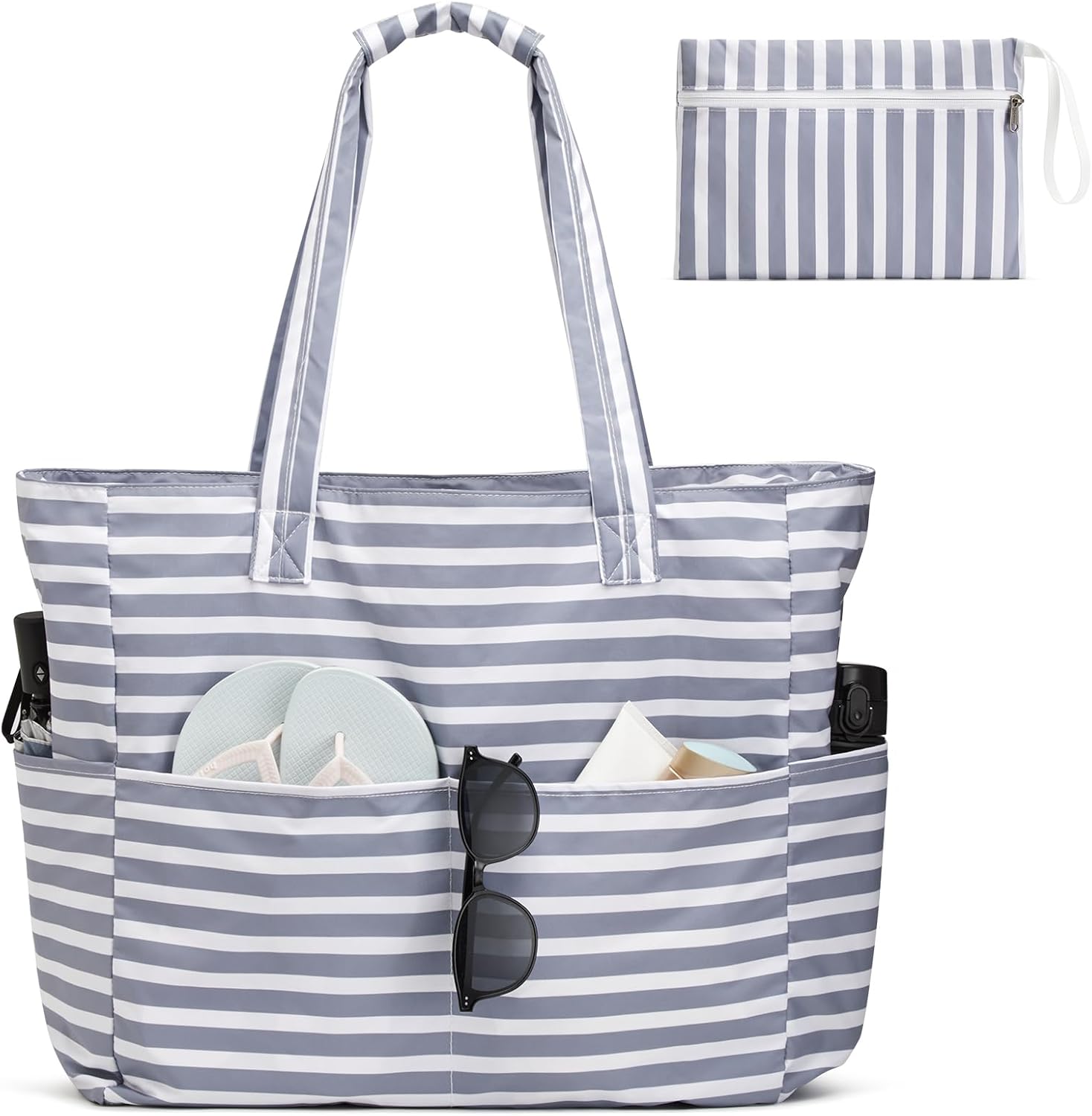 Waterproof Beach Tote Bag with Large Capacity & Wet Compartment | Stylish Beach Bag for Women 6