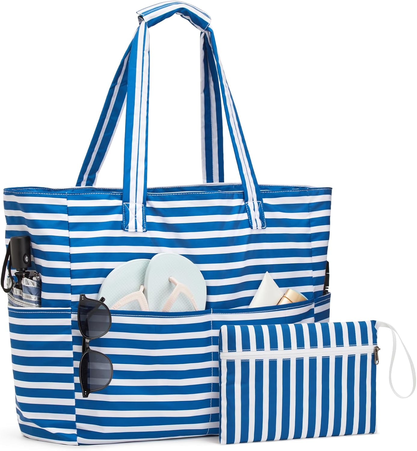 Waterproof Beach Tote Bag with Large Capacity & Wet Compartment | Stylish Beach Bag for Women 7