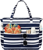 Waterproof Beach Tote Bag with Large Capacity & Zipper | Versatile Beach Bag for Travel and Gym 0