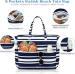 Waterproof Beach Tote Bag with Large Capacity & Zipper | Versatile Beach Bag for Travel and Gym 3