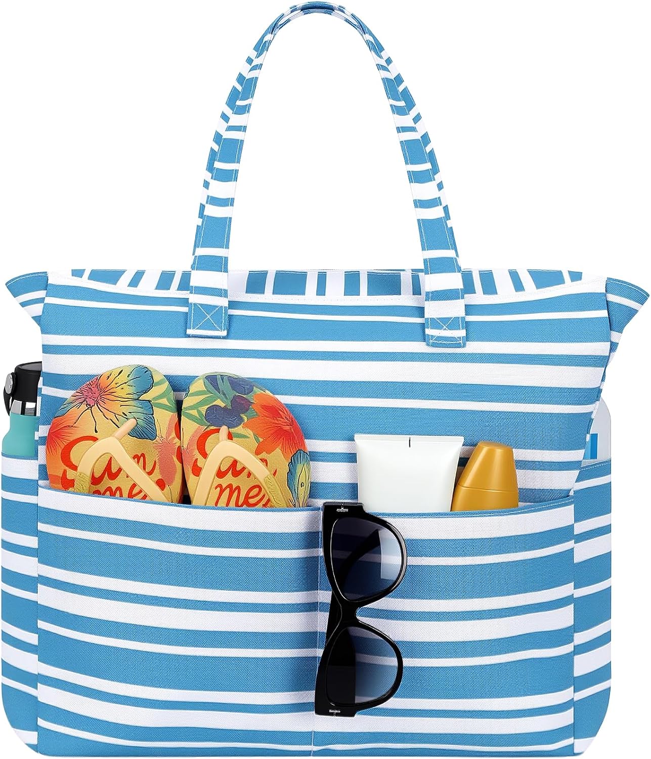 Waterproof Beach Tote Bag with Large Capacity & Zipper | Versatile Beach Bag for Travel and Gym 8