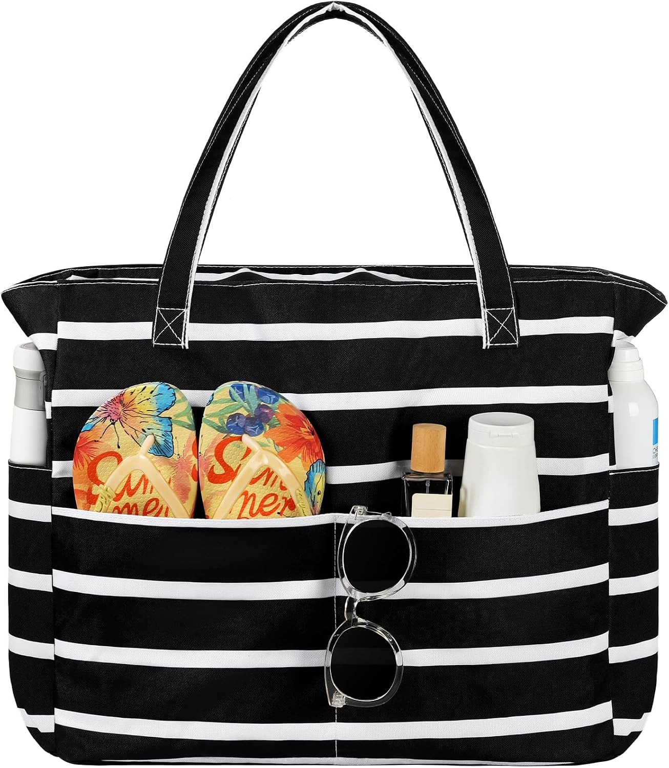 Waterproof Beach Tote Bag with Large Capacity & Zipper | Versatile Beach Bag for Travel and Gym 9