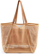 Waterproof Beach Tote Bag with Mesh Compartment | Stylish Design for Summer Adventures 0