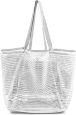 Waterproof Beach Tote Bag with Mesh Compartment | Stylish Design for Summer Adventures 11
