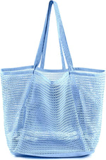 Waterproof Beach Tote Bag with Mesh Compartment | Stylish Design for Summer Adventures 9