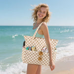 Waterproof Beach Tote Bag with Wet Compartment | Extra Large Beach Bag for Women 2