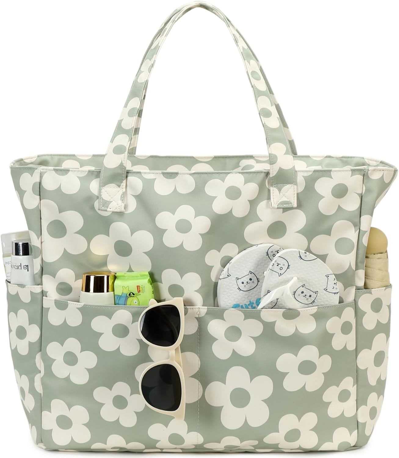 Waterproof Beach Tote Bag with Wet Compartment | Extra Large Beach Bag for Women 21